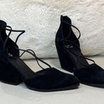 Eileen Fisher  Black Suede Wedges Photo 6