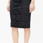 Dolce & Gabbana black ruched silk pencil skirt size 40 Photo 0