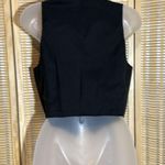 wilson's leather  Black Leather Moto Vest Snap Front Cropped Medium Juniors? Photo 11