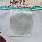 Kona Sol  Brown Floral Ribbed Swim Beach Cheeky Flirty Boho Bikini Bottom Large Photo 6