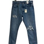 Levi's NWT Women 501® Skinny Jeans Medium Wash 32X28 Photo 6