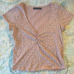 Brandy Melville Pink Floral Gina Top Photo 0