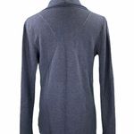 H by Bordeaux Navy Fleece Zip Up Sweatshirt Moto Jacket Photo 7