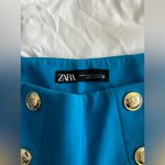 ZARA Turquoise Skirt with Gold Accents Photo 2