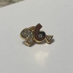 Avon Gold Tone Tack Lapel Pin Rhinestone Photo 0