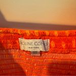 Caroline Constas Orange Polka Dot Square Neck Smocked Finley Mini Dress | XS Photo 4