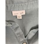 J Jill Love Linen‎ Women's XL Button Up Shirt Dusty Blue Long Sleeve Shirt Top Photo 2