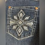 Angels Y2K Denim Casual Capri Woman’s Bedazzled Minimalist Chic Jeans Size 10 Blue Photo 5