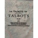 Talbots Plus Size 2X Paisley Print Short Sleeve Scoop Neck Tee Shirt Photo 2