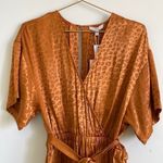 Joie  Tau Animal Print Jumpsuit in Copper Photo 6