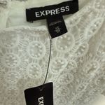 EXPRESS White Off The Shoulder Crochet Lace Midi Pencil Dress XS NEW Photo 6