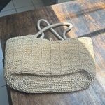 Natural Woven Tote Bag great for the beach Tan Photo 3