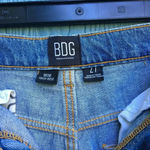 BDG Women's Size 27 Light Washed Distressed High Rise Mom Jeans Photo 2