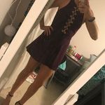 Urban Outfitters Maroon Lace Up Front Dress Photo 2
