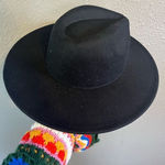 Shiraleah  NWT Clyde Black Wide Brim Hat With Scarf Photo 0