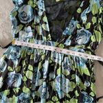 Free People Rosette Floral Whimsigoth Silk Babydoll Plunge V Neck Mini Dress 4 Photo 5