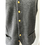 The Emporium unisex 100 percent wool v neck sleeveless Vest charcoal Gray M Size M Photo 2