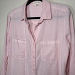 Cloth & Stone ANTHROPOLOGIE  Button-Down Long Sleeve Shirt Soft Pink Size Large Photo 3