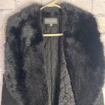 Michael Stars  black suede faux fur sleeveless vest Photo 1