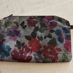 LODIS BRAND FLORAL LEATHER WRISTLET SOFT LEATHER GOLD HARDWARE ZIP CLOSURE Black Photo 0