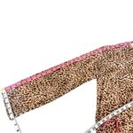 Monrow Mock Neck Cotton Cashmere Leopard Leo Print Belled Long Sleeve Sweater XS Photo 8