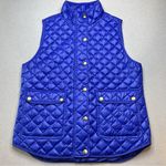 J.Crew Down Field Vest Medium Royal Blue Quilted Photo 0