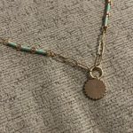 Palmetto Moon Boutique  new necklace green chain gold w earring set Photo 1