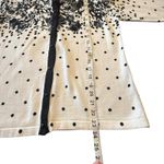 Christopher & Banks NWT Cardigan Black White Polka Dot 100% Cotton Sweater Med Photo 5