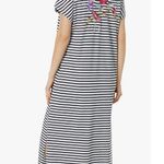 Johnny Was Osaka Striped Embroidered Short Sleeve Midi Dress Photo 12
