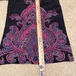 Tibi New York Dress Size 6 Black Pink Purple Paisley Print Long Sleeve silk Photo 6