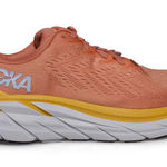 Hoka  one one Women's Clifton 8 sun baked/shell coral Orange Running Shoes Photo 0