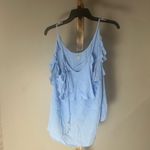Gianni Bini Light Blue Ruffle Camisole Top Size Large Photo 4