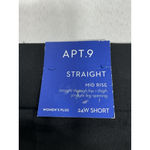 Apt. 9 Womans  Brynn Pullon Casual Pants 24 W Black Straight Midrise NWT Photo 3