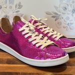 Schultz Ofelia Metallic Pink Leather Casual Lace Photo 1