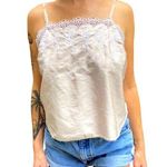Victoria's Secret Vintage 80s Gold Label VS Baby Pink Scalloped Lace Eyelet Cami Photo 0