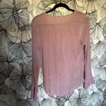 Umgee  V-Neck Surplice Long Sleeve Babydoll Blouse Pink Women's Size: Large Photo 5