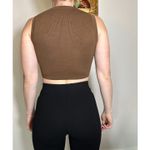 ZARA  Brown Cropped Tank Top Size Medium Photo 3