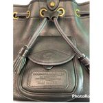 Dooney & Bourke  Black Leather Pull String Bucket Shoulder Handbag VINTAGE Photo 3