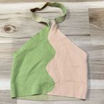 LA Hearts Pacsun  Tan Green Retro Halter Top Women’s Small Photo 1