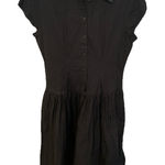 Norma Kamali  black dress, size M, cotton, buttons down the front. Photo 0