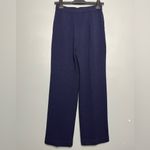 St. John  Collection Santana Navy Wide Leg Knit Pants Pull On Trousers Women’s 6 Photo 1