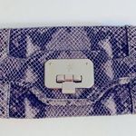 Cole Haan Snakeskin Silver Grey Leather Wristlet Clutch Photo 0