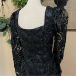 Lulus NWOT Masterfully Eloquent Black 3D Floral Mini Dress Photo 5