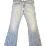 Abercrombie & Fitch Vtg Y2K  Sz 6 Short Light Wash Mid Rise Distressed‎ Hem Jeans Photo 0