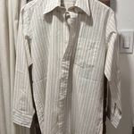 Classic 1960's vintage polyester Dress shirt Tan Size L Photo 1