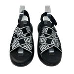 UGG  LA Cloud Sandal Black White Logo Women's‎ Size US 8.5 Photo 4
