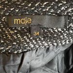 Maje  Pencil Skirt White Lace Black Overlay Above Knee Size 34 / XS Photo 3