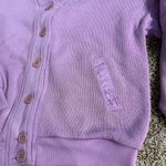 Adidas Vintage  Varsity‎ Cardigan V-Neck Sweater Purple Pink Womens Size Small Photo 2