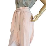 EXPRESS  LIGHT BLUSH PINK SUPER HIGH RISE ANKLE LENGTH PAPER BAG TROUSERS NWT 18 Photo 6