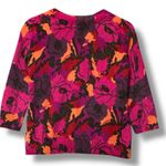 Talbots Women Cashmere Cardigan Floral Print L Maximalist Retro Eclectic Cbic Photo 1